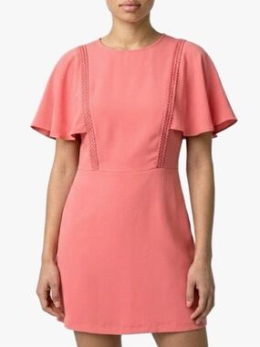 NWT NY&Co Coral Flutter Sleeve Romper Skort Womens Size Large